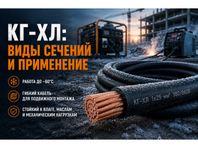 Кабель КГ-ХЛ — виды сечений и их применение