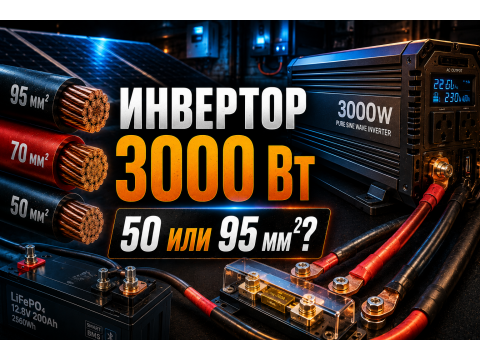 Кабель от аккумулятора до инвертора — какое сечение выбрать