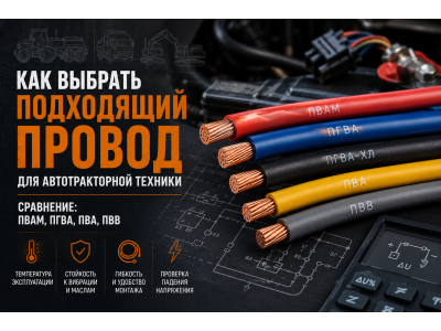 Как выбрать подходящий провод для автотракторной техники: сравнение ПВАМ, ПГВА, ПВА и ПВВ