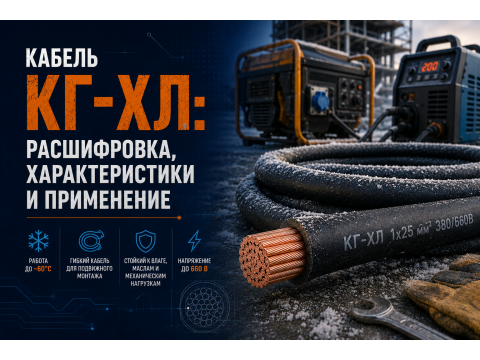 КГ-ХЛ — гибкий силовой кабель для эксплуатации в условиях низких температур