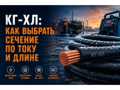 КГ-ХЛ: как выбрать сечение по току и длине (таблицы и примеры)