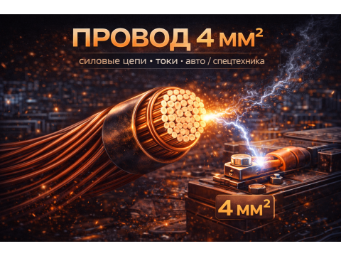 Провод 4 мм²: диаметр, сколько ампер держит и падение напряжения 12/24 В