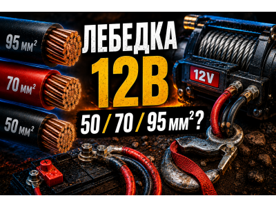 Какой провод нужен для лебедки 12В