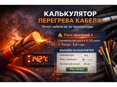 Как перегрев сокращает ресурс кабеля в 2–10 раз